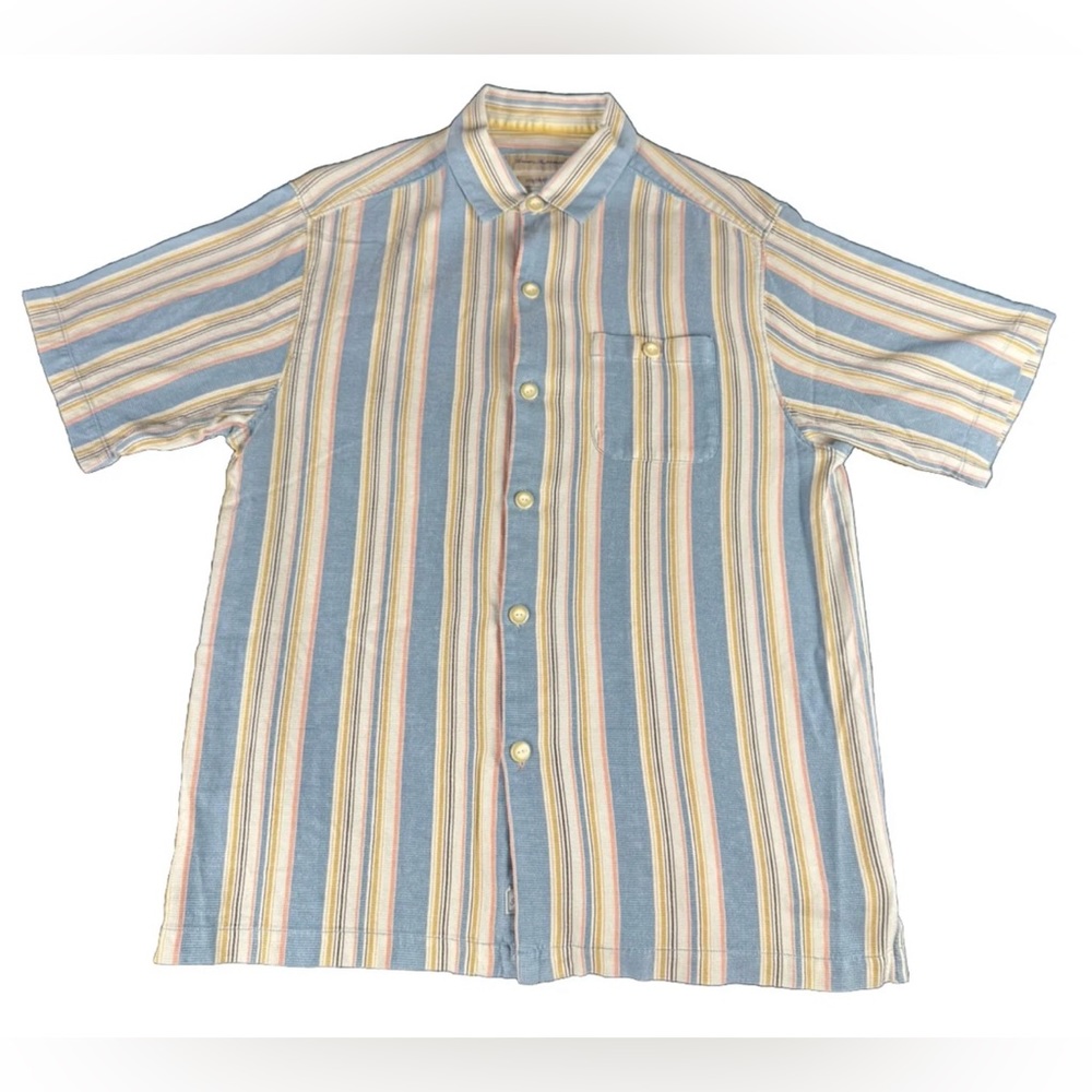 Tommy Bahama Button Shirt Mens Short Sleeve Medium